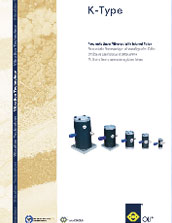 K-type Pneumatic Linear Vibrators with Internal Piston  Technical Data